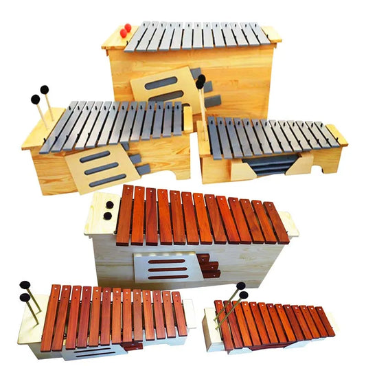 Mahogany Xylophone Aluminum Keys 13 Tone Modulation